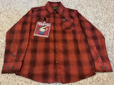 Dixxon Flannel DFC Youth Division Pearl Snap Long Sleeve Shirt Youth Medium Red