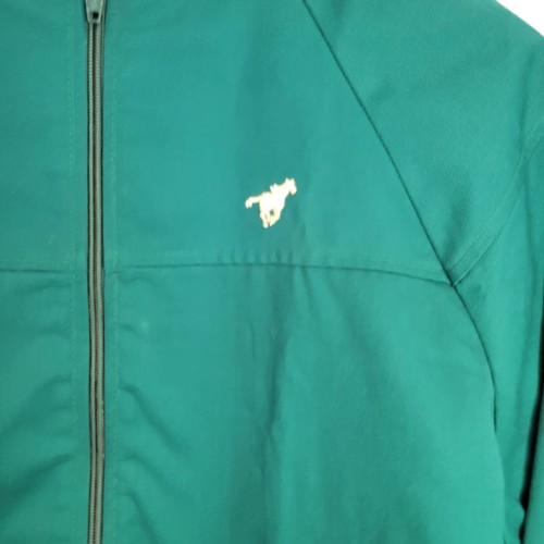 VINTAGE Wrangler Green Full Zip Chore Work Snap Collar Jacket Size S Made In USA - Picture 5 of 13