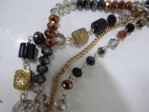 Vintage Sarah Coventry Faceted Rhinestones 4 Strands Necklace Beautiful - Picture 4 of 5
