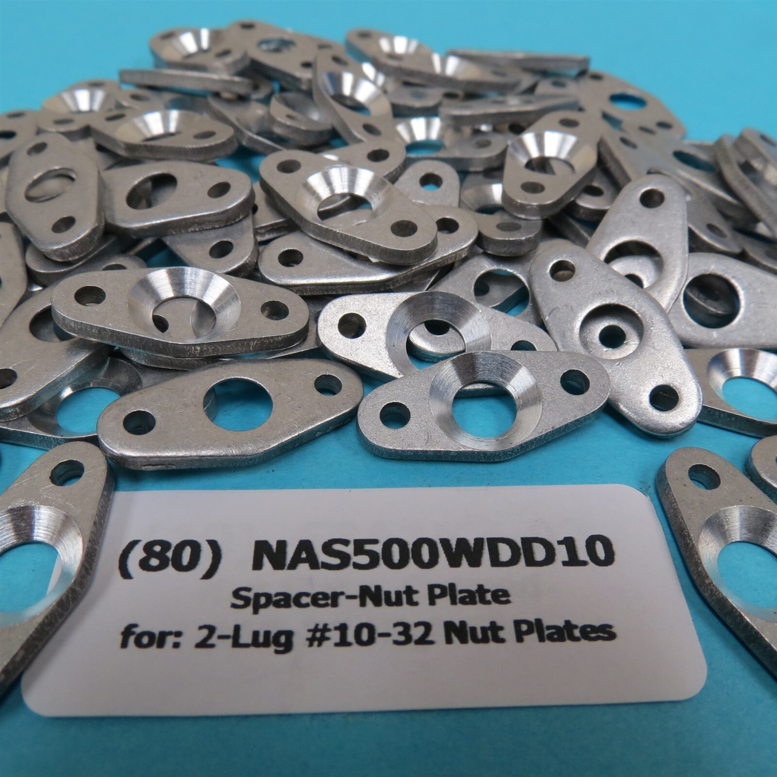 (80) Nutplate Spacer NAS500WDD10 for 2 Lug 1032 Nut Plates Aircraft