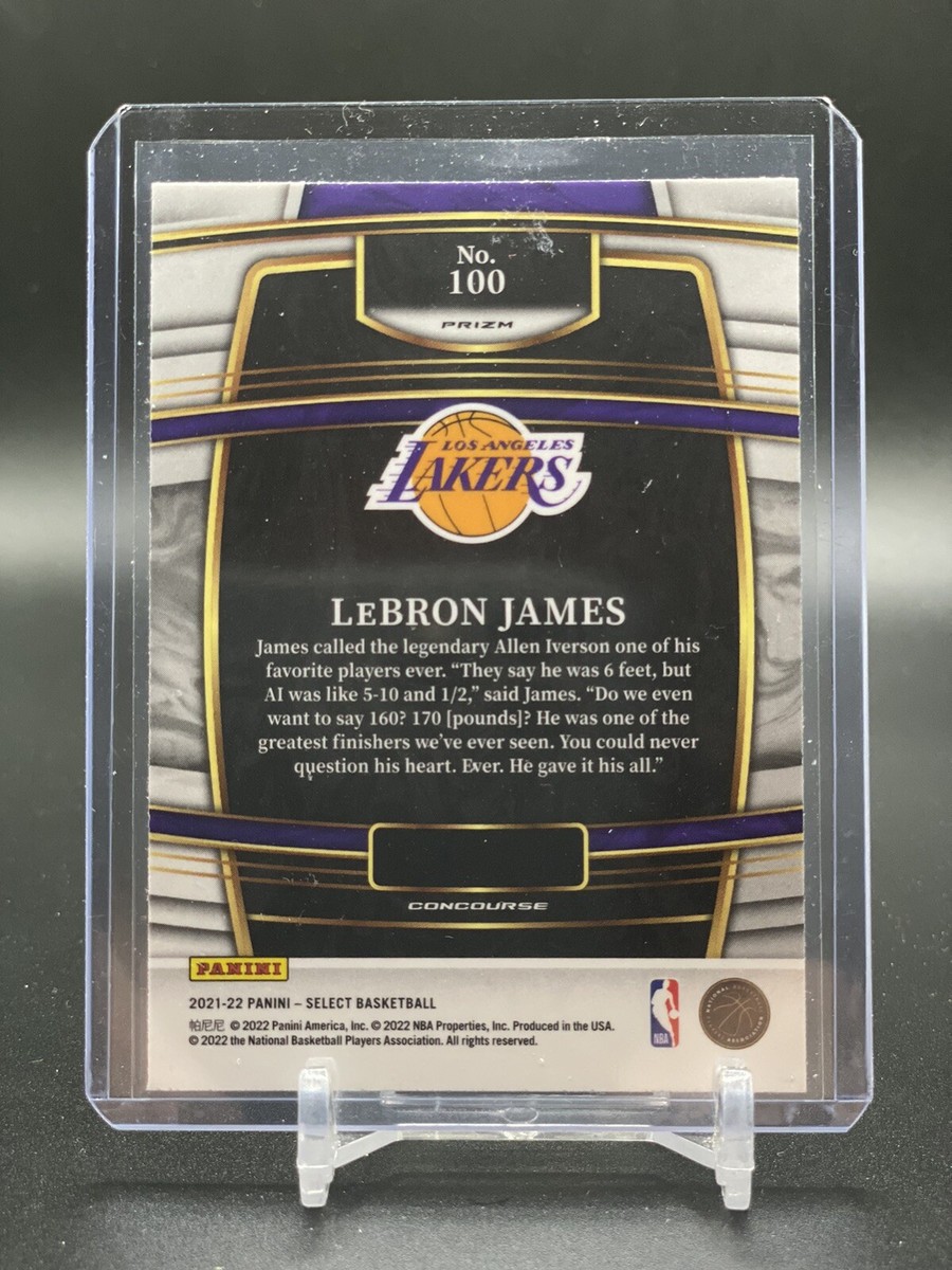 Lebron James 21-22 Panini Select Concourse Orange Flash Prizm