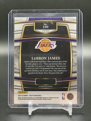 Lebron James 21-22 Panini Select Concourse Orange Flash Prizm