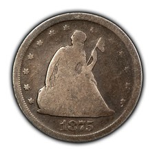 1875-S 20c Twenty Cent Piece - Deep Original Patina - Strong Detail - SKU-Y6047