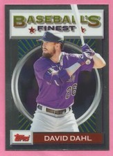 2020 Topps Baseball Finest Flashbacks David Dahl Colorado Rockies #76