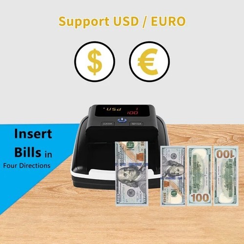 WorkSmart Supplies Portable Mini Money Counter Counterfeit Bill Detector Automat - Picture 4 of 7