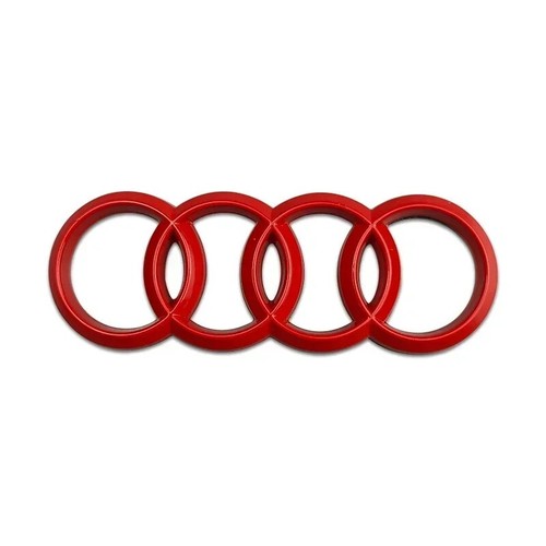 2 Autocollants Logo SUPERCHARGED Aluminium Rouge Pour Audi A4 (8E2) - Décoration Externe - Neuf