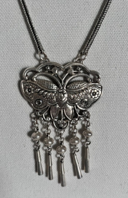Artisan Crafted Pendant 925 Sterling Silver Butterfly Charm Necklace New