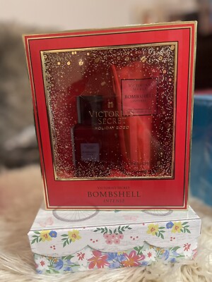 VICTORIA'S SECRET BOMBSHELL INTENSE Mist & Body Lotion Perfume GIFT SET  NEW!