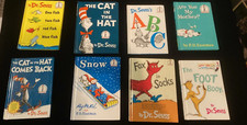 Dr Seuss lot of 8 Cat in the hat ABC one fish two fish etc 1986