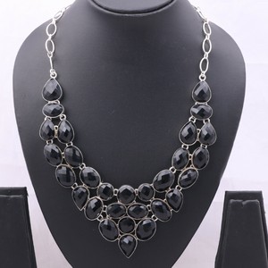 Top Retailers Black Onyx Gemstone Jewelry 925 Sterling Silver Necklace For Women Kb173 Online Usa Store Theviewsamui Com
