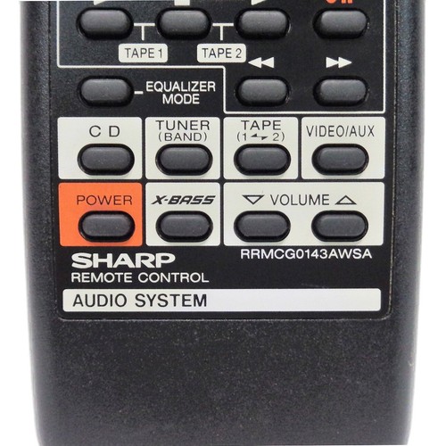 Sharp RRMCG0143AWSA Sistema audio originale di fabbrica telecomando CD-C452, CD-C452C - Foto 2 di 6
