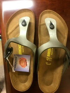 bronze metallic birkenstocks