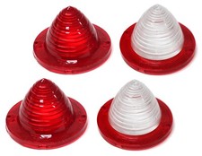 New USA-Made 4-Pc Tail Light & Reverse Lamp Lens Set / For 1960-61 Chevy Bel Air