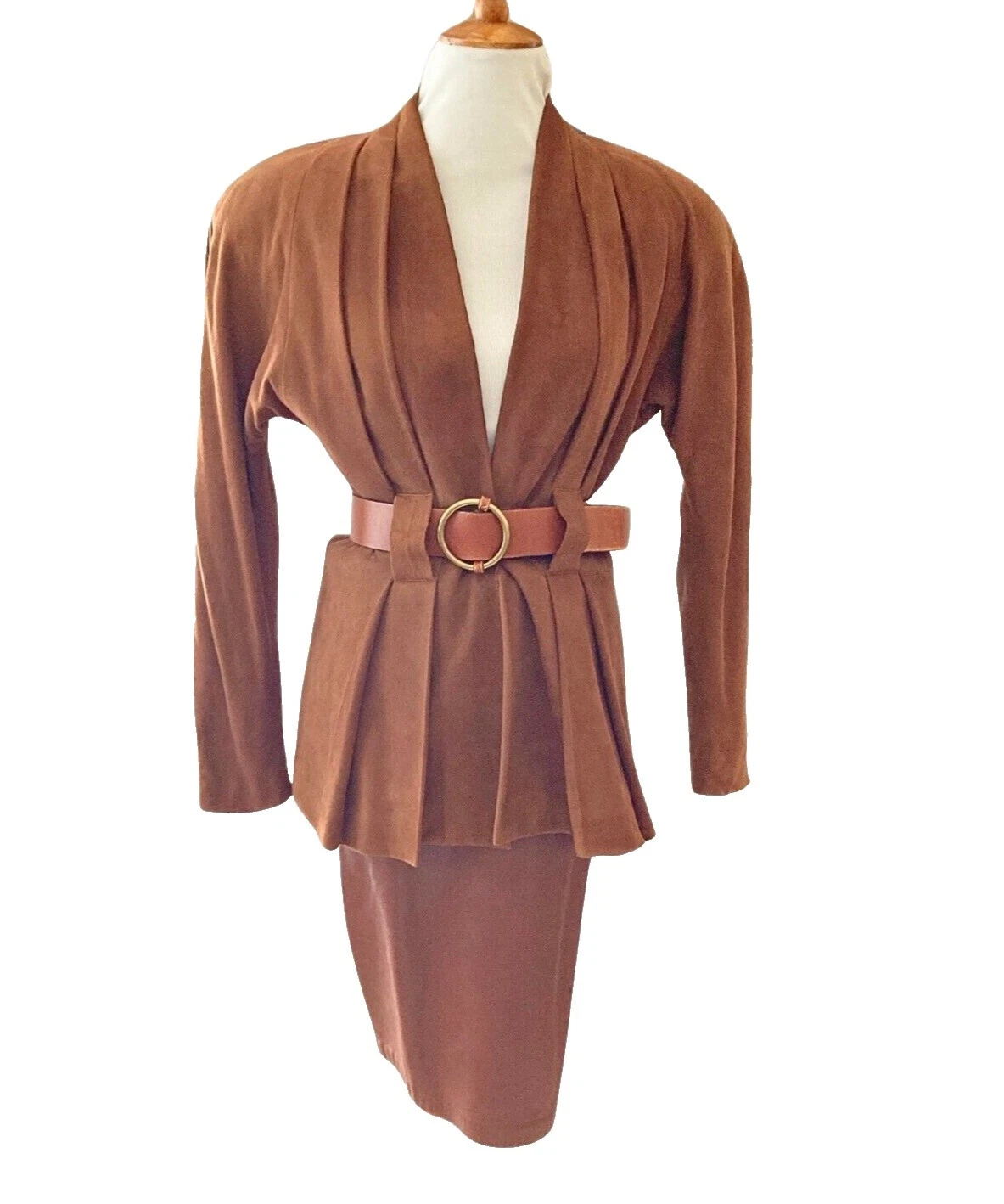 Suede Everyday Vintage Suits, Sets & Suit Separates for Women