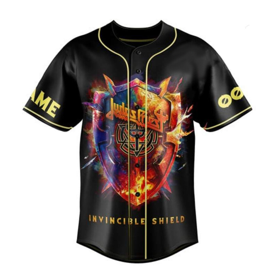 Personalized Judas Priest Invincible Shield Tour USA Baseball Jersey