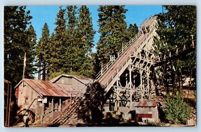 Nevada County California CA Postcard Mine Head Near Grass Valley Scene c1960's