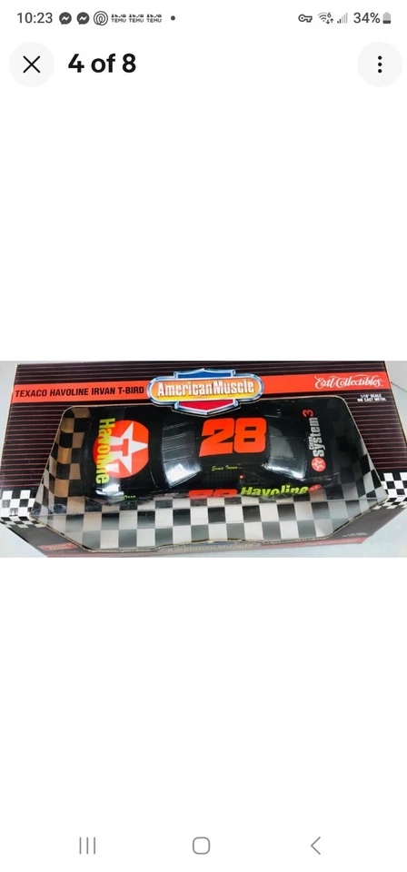 American Muscle Ertl 1/18 Texaco Havoline Ford Jarrett T-Bird Officially License - Image 4 of 4