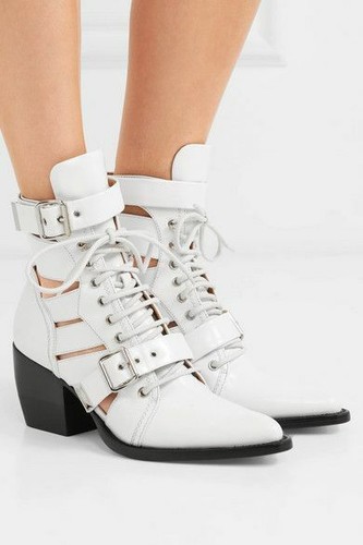 $1490 Chloe Rylee Medium Buckled Boots 