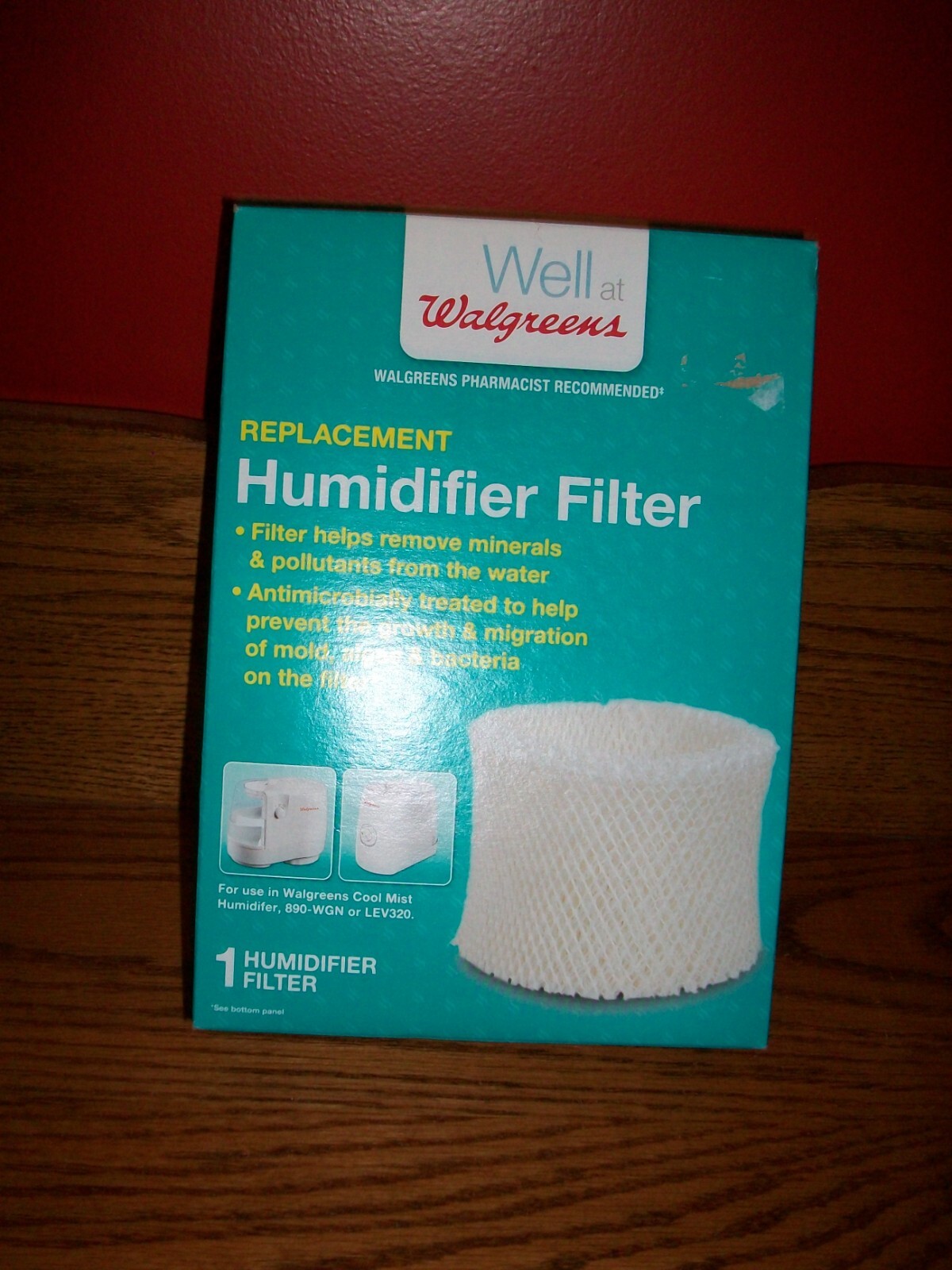 Walgreens Cool Mist Humidifier Replacement Filter Fit 890- WGN Antimicrobial...