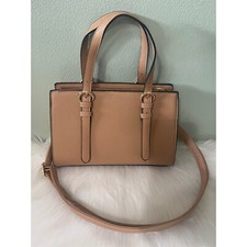 Women's Brown Tan Crossbody Satchel Bag Used