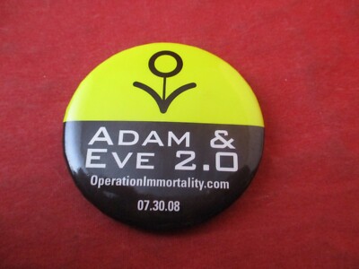 Operation Immorality Video Game Adam & Eve 2.0 Promo Pin Pinback
