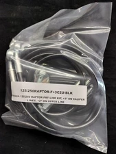 BLACK +3" EXTENDED FRONT BRAKE LINES  & +2" STEM  KIT YAMAHA RAPTOR 125 / 250