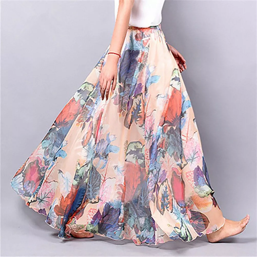 Gonna lunga in chiffon sale