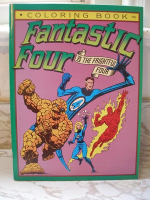 Four Color Book Vintage Marvel FANTASTIC FOUR Coloring Book Unsed | eBay