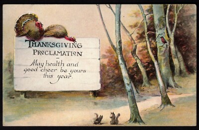 Postcard Thanksgiving Proclamation May Health And Good Cheer Be Yours This Year
