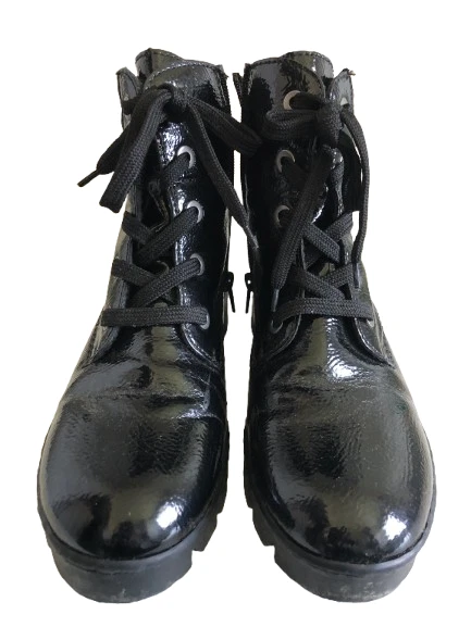 Rieker Damen Winter  Stiefel, Schnürer  Gr. 42 Lack/schwarz gefüttert - Bild 4 von 4