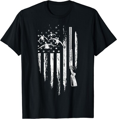 Duck Hunting American Flag Waterfowl Goose Gift For Hunter Gift Unisex T-Shirt