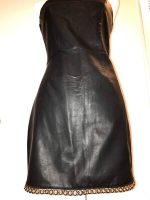 NWT MINKPINK Black Strapless Faux Leather Mini Dress Size Small | eBay
