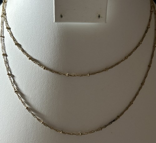 Stations Necklace Great For Layering Gold Tone 32 Inches + Extension EUC - Picture 2 of 7