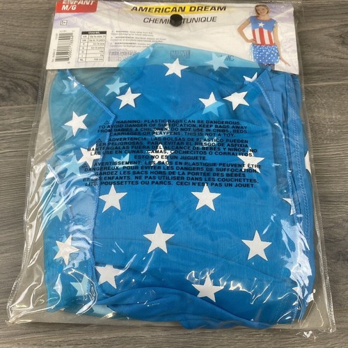 Marvel American Dream Child M/L Tunic Top Halloween Costume Dress Up - Picture 5 of 7