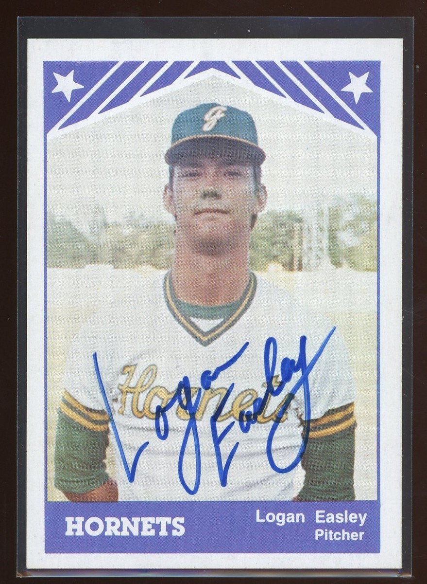 1983 TCMA Greensboro Hornets LOGAN EASLEY Signed Card