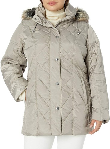Diamond Quilted Down Coat | eBay