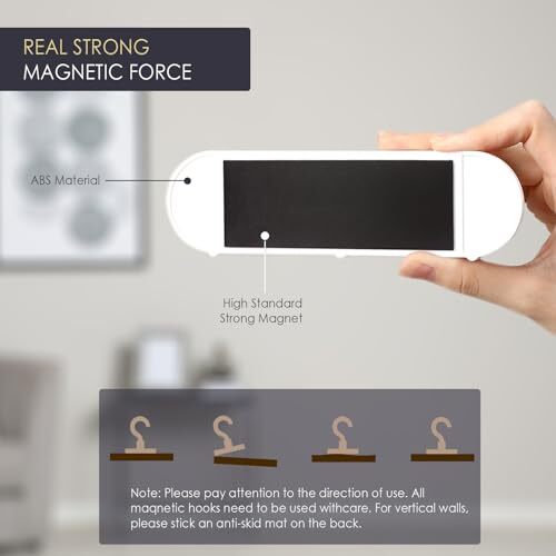 2-Pack Magnetic Key Holder with 3 Hooks for Refrigerator, Kitchen, and Laundry - Picture 3 of 6