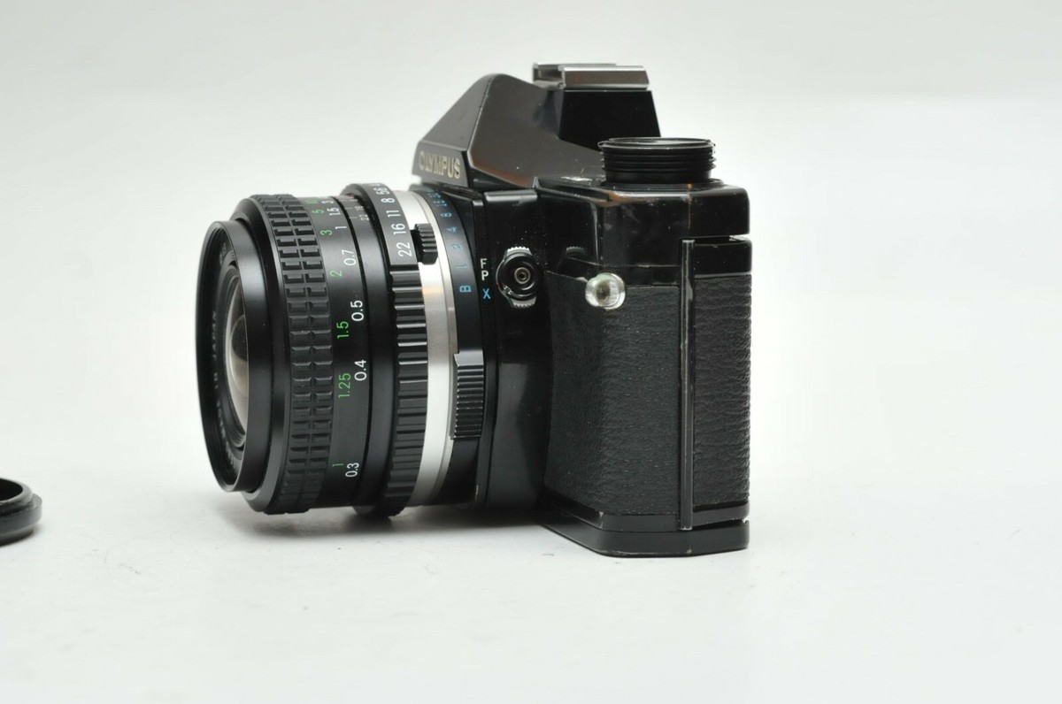 Olympus OM-1 35mm Film Camera W/Rokinon 28mm F2.8 Wide-Angle