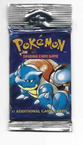 1999 Pokemon Base Set Unlimited Long Crimp Blastoise Booster Pack LITE, SEALED
