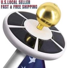 Solar Powered Flag Pole Light 26 LED Auto Active Super Bright Outdoor Waterproof