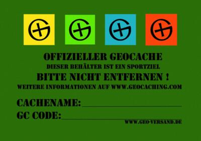 30 x Wasserfeste Aufkleber Dosen Petlinge Geocaching Finderhinweis Sticker Stash