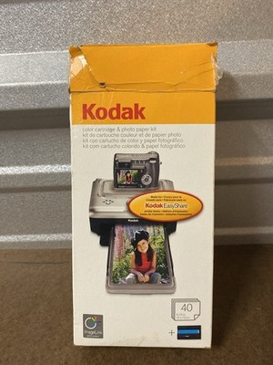 ２箱❗Kodakカラーカートリッジ/フォト用紙　PH-40L Kodak EasyShare PH-40 Color Cartridge & Photo Paper Kit 40 4x6