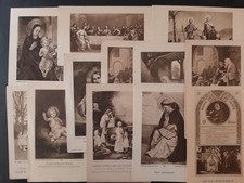 LOT OF 12 VINTAGE RELIGIOUS CATHOLIC Holy PRAYER CARDS COMMUNION 1920  s 3X5 INCH
