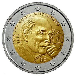 2€ FRANCIA 2016 CONMEMORATIVA "FRANÇOIS MITTERRAND" MONEDA CIRCULADA (LEER)