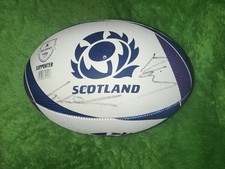 Grieg Laidlaw & Ryan Wilson signed Scotland Rugby Ball with COA & Proof 