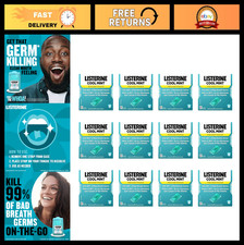 Portable Breath Strips - Cool Mint Freshness, Instant Dissolve, 12 Pack, Kills B