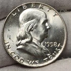 1958 D Ben Franklin Half Dollar 50c Unc Coice BU 90% Silver US Mint Coin F-58Bf