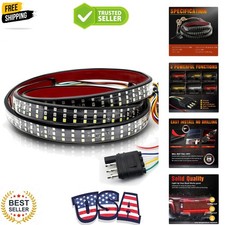 Tailgate Light Bar 60 Inch Triple Row Tail light bar for Pickup Trailer SUV R...