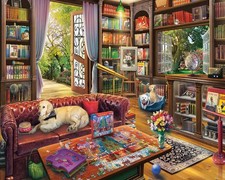 Jigsaw Puzzle 1000 Piece Cozy Book Lover Library