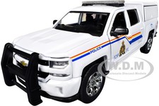 2017 Chevrolet Silverado Pickup Wcamper Box Rcmp White 124-127 Motormax 76648 2017 Chevrolet Silverado Pickup Wcamper Box Rcmp White 124-127 Motormax 76648